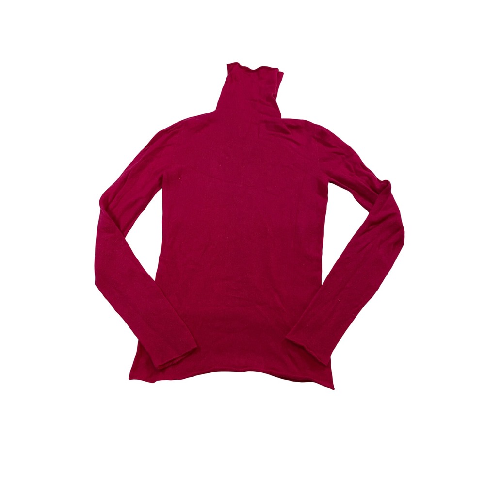 MANTO Fuchsia Cashmere Turtleneck Sweater‎ Long Sleeve Made in Italy Women's S